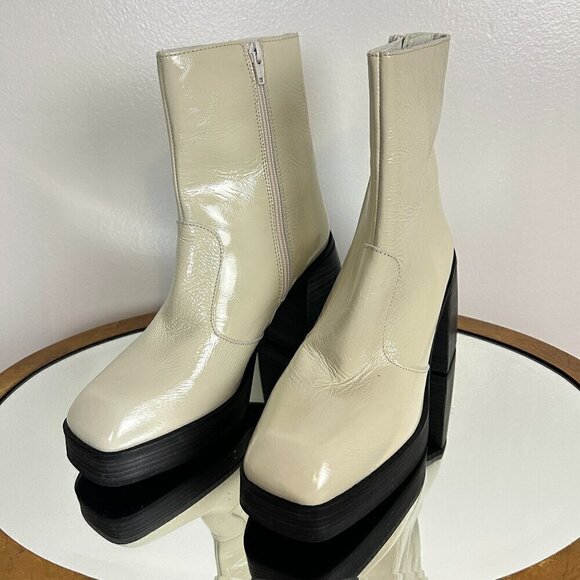 FREE PEOPLE Ruby Platform Bootie in White Size 9US / 39EU - Picture 2 of 8